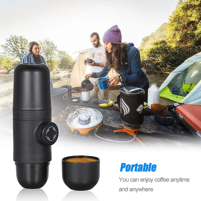 Cafetera Espresso de viaje al aire libre de 140ml, Mini prensa Manual, cafetera de cápsula portátil, regalo Ideal - Imagen 2