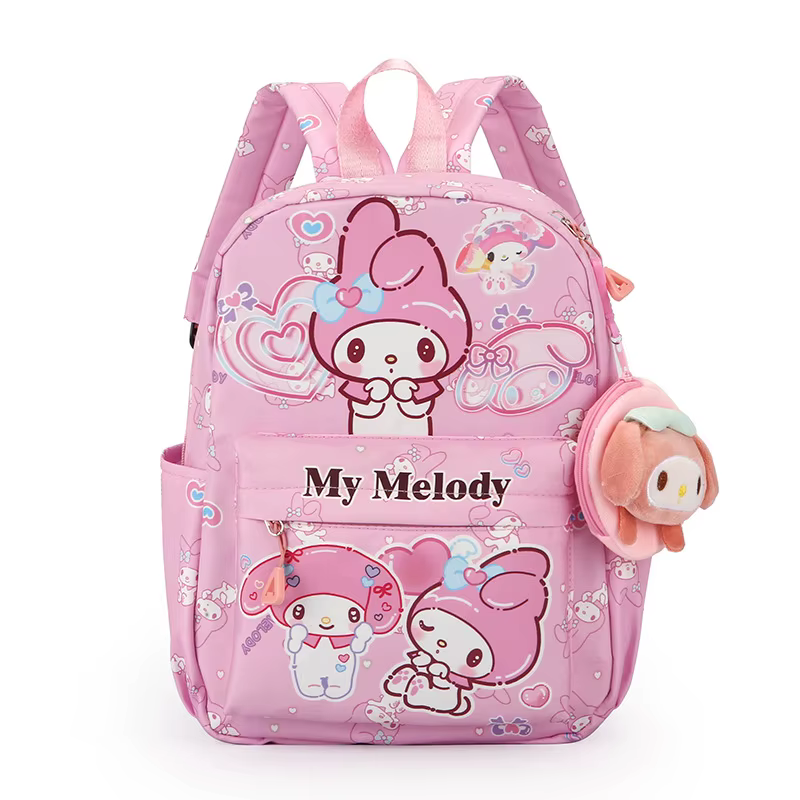Mochila Kuromi & Cinnamoroll con monedero, mochila escolar de dibujos animados de Hello Kitty, mochila informal de viaje para niña para uso diario - Imagen 6