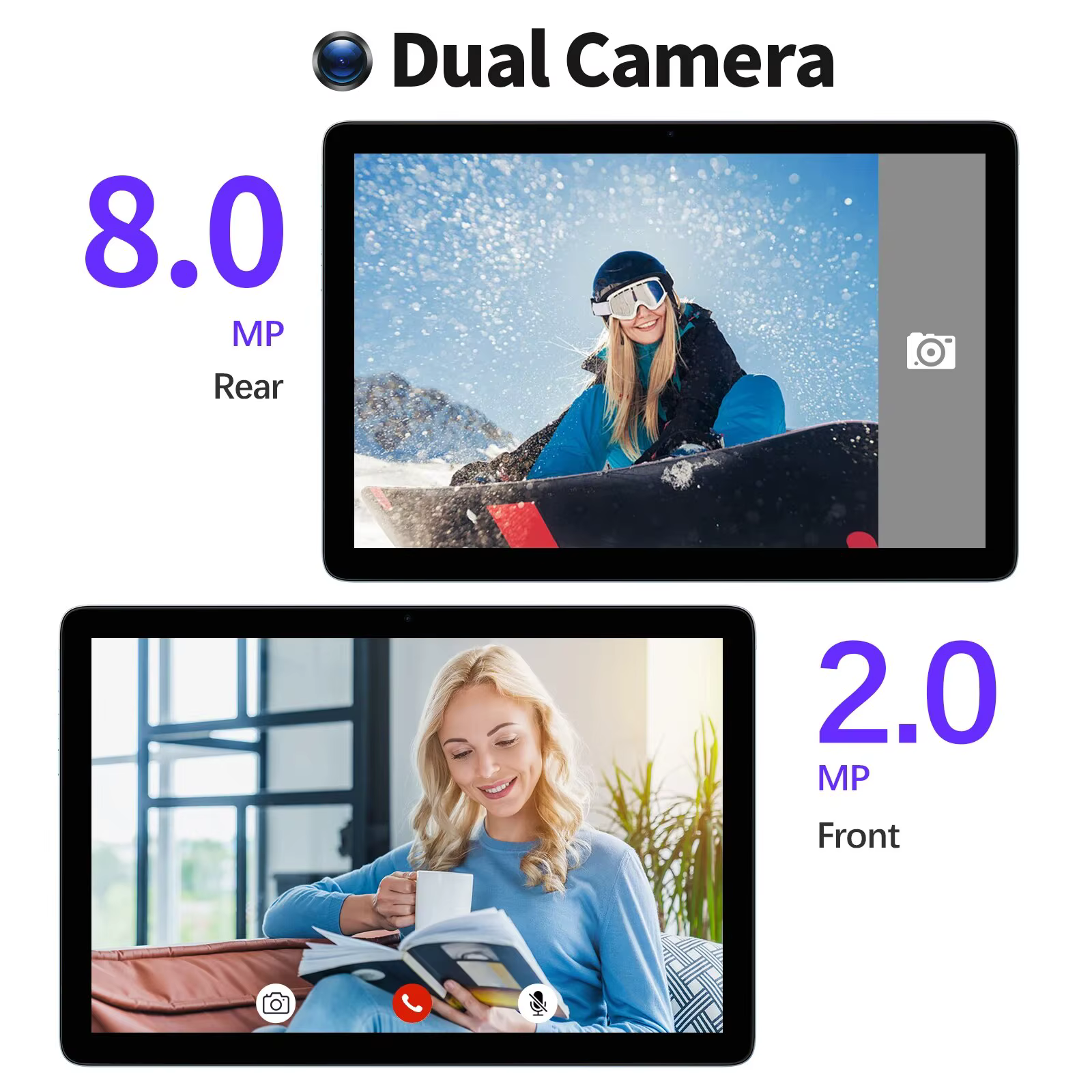PRITOM-Tablet TAB11 Android 14 DE 10 pulgadas, 8GB(4 + 4 expandible), RAM + 128GB ROM, ocho núcleos, WiFi 5G, con teclado, ratón, funda - Imagen 4