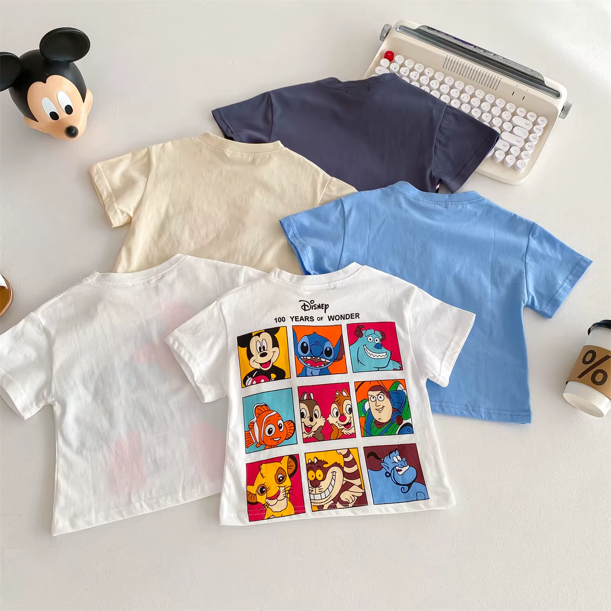 Camiseta bonita de dibujos animados de Disney para bebé, niña y niño, ropa de verano, camisetas estampadas de Minnie para niños, camisetas de manga corta con cuello redondo para niños - Imagen 3