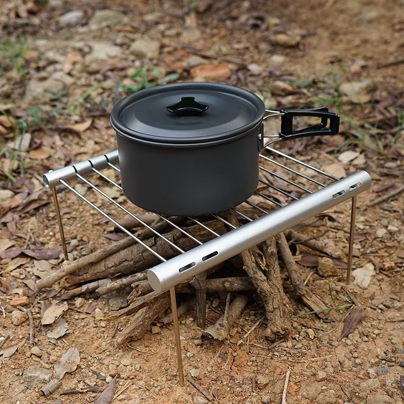 Parrilla de barbacoa portátil de acero inoxidable para cocinar, Mini parrilla plegable, accesorios para barbacoa al aire libre, Picnic, parque en casa - Imagen 5