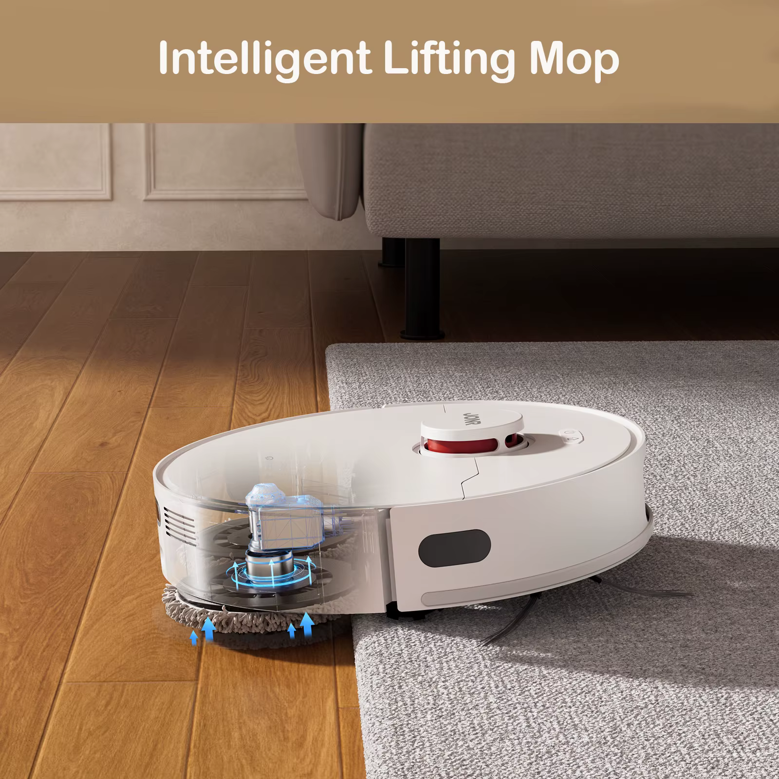 Robot aspirador JONR P20 Pro, edición internacional, fregado, secado al vacío, toallitas, limpieza automática, recolección de polvo, drenaje de agua - Imagen 5