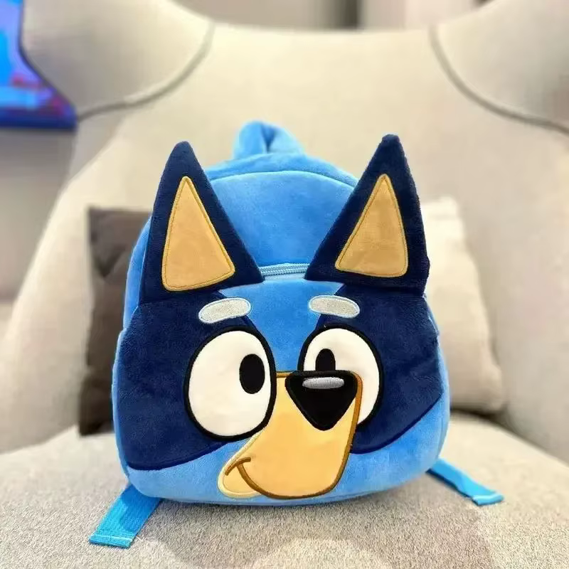 Dibujos animados Bluey familia Cosplay guardería niños mochila Bluebin perro mochila Kawaii azul naranja perro mochila niños regalos - Imagen 3