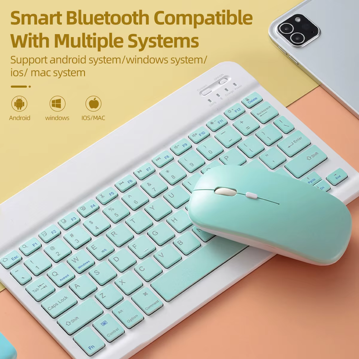 Ratón Bluetooth para iPad, Samsung, Huawei, Lenovo, Android, Windows, tableta, batería, ratón inalámbrico para ordenador portátil - Imagen 5