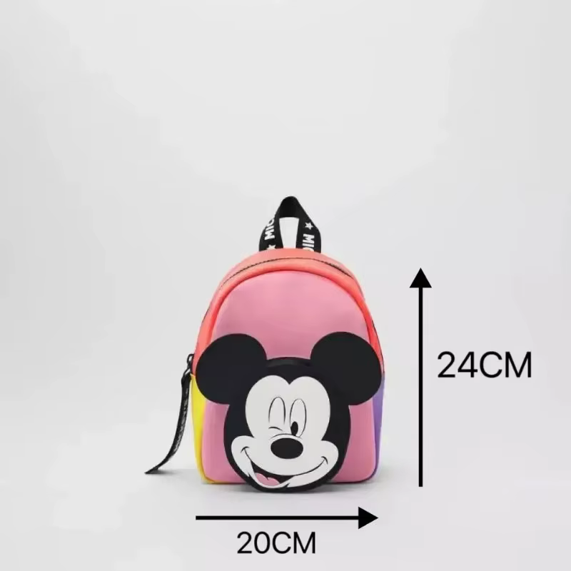 Mochila bonita de dibujos animados de Mickey Mouse de Disney, Mochila escolar de lona de Minnie para mujer, Mochila de gran capacidad a la moda, Mochila para niñas - Imagen 2