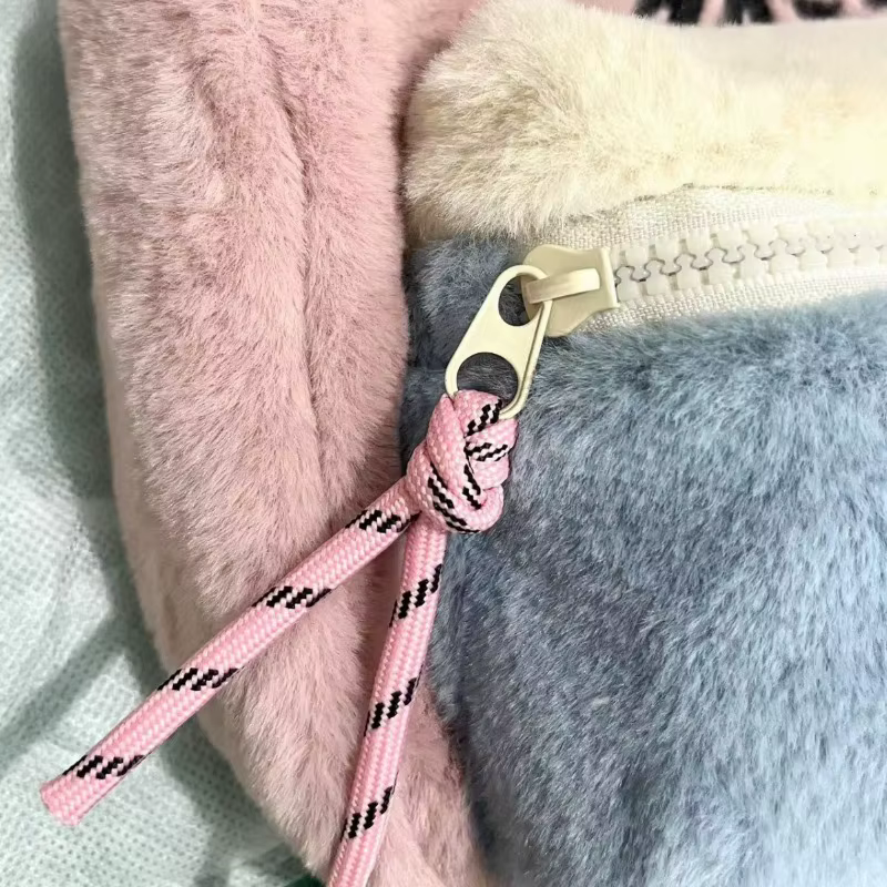 Disney-mochila escolar de felpa con dibujos de Stitch para niños, morral bonito de franjas de diferente Color a la moda para guardería - Imagen 4