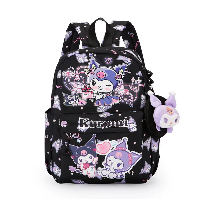 Mochila Kuromi & Cinnamoroll con monedero, mochila escolar de dibujos animados de Hello Kitty, mochila informal de viaje para niña para uso diario - Imagen 3