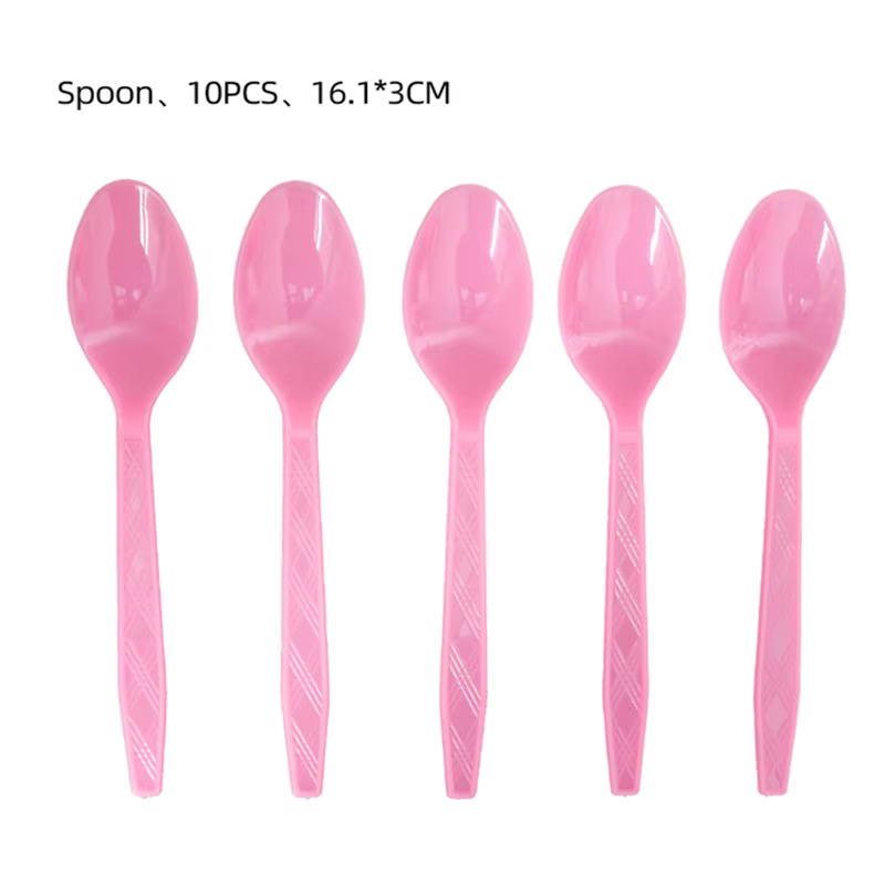Decoraciones para fiesta de cumpleaños de punto rosa de Disney, vajilla desechable para niña, globo, adorno para pastel, manteles, suministros para Baby Shower - Imagen 3