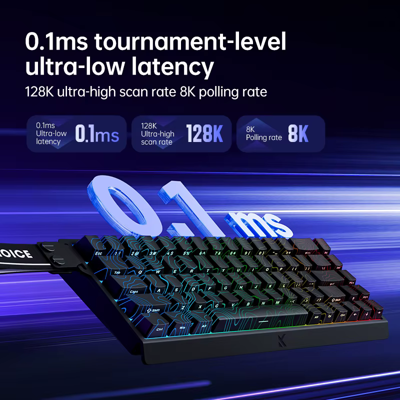 ACE60 Pro MCHOSE ACE68 Teclado magnético mecánico con cable para juegos 0.01mm RapidTrigg 8000Hz SOCD/Rs 0.125ms 128K velocidad de muestreo - Imagen 4