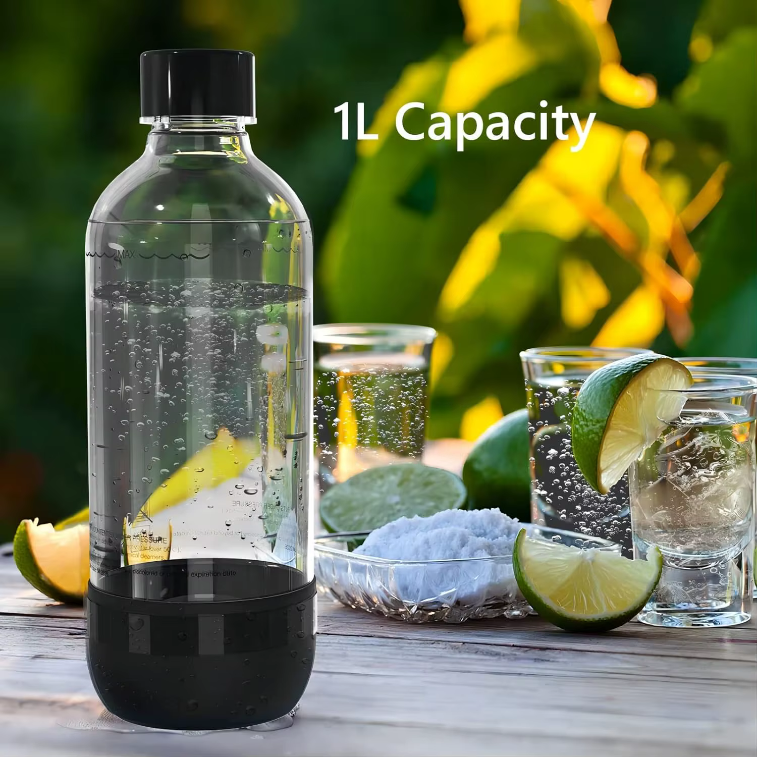 Botella de PET carbonatada de refrescos de 2 uds., 1L, varios colores, incluida blanco, negro, verde, gris, amarillo, para bebidas de verano - Imagen 3