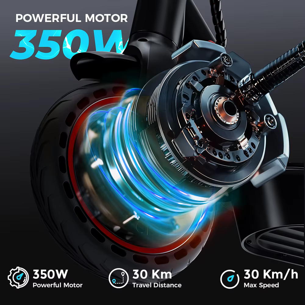 Scooter i9 Scooter Eléctrico 350W Scooter para Adultos 7.5Ah 30 km/h Scooter E Plegable 8,5 pulgadas Nido de Honeycomb Neumático más corto electrico - Imagen 2