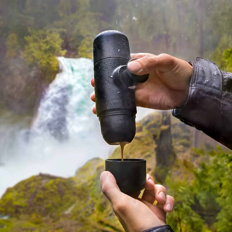 Cafetera Espresso de viaje al aire libre de 140ml, Mini prensa Manual, cafetera de cápsula portátil, regalo Ideal - Imagen 6