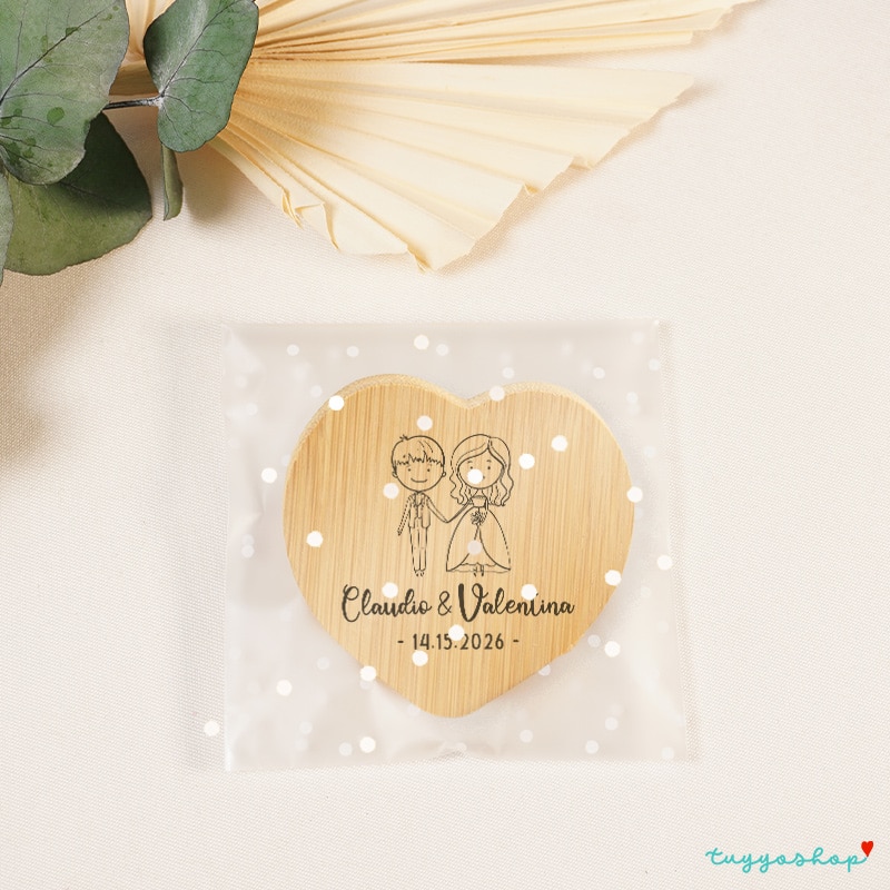Regalo de Boda abridor corazón personalizado pareja - Imagen 2